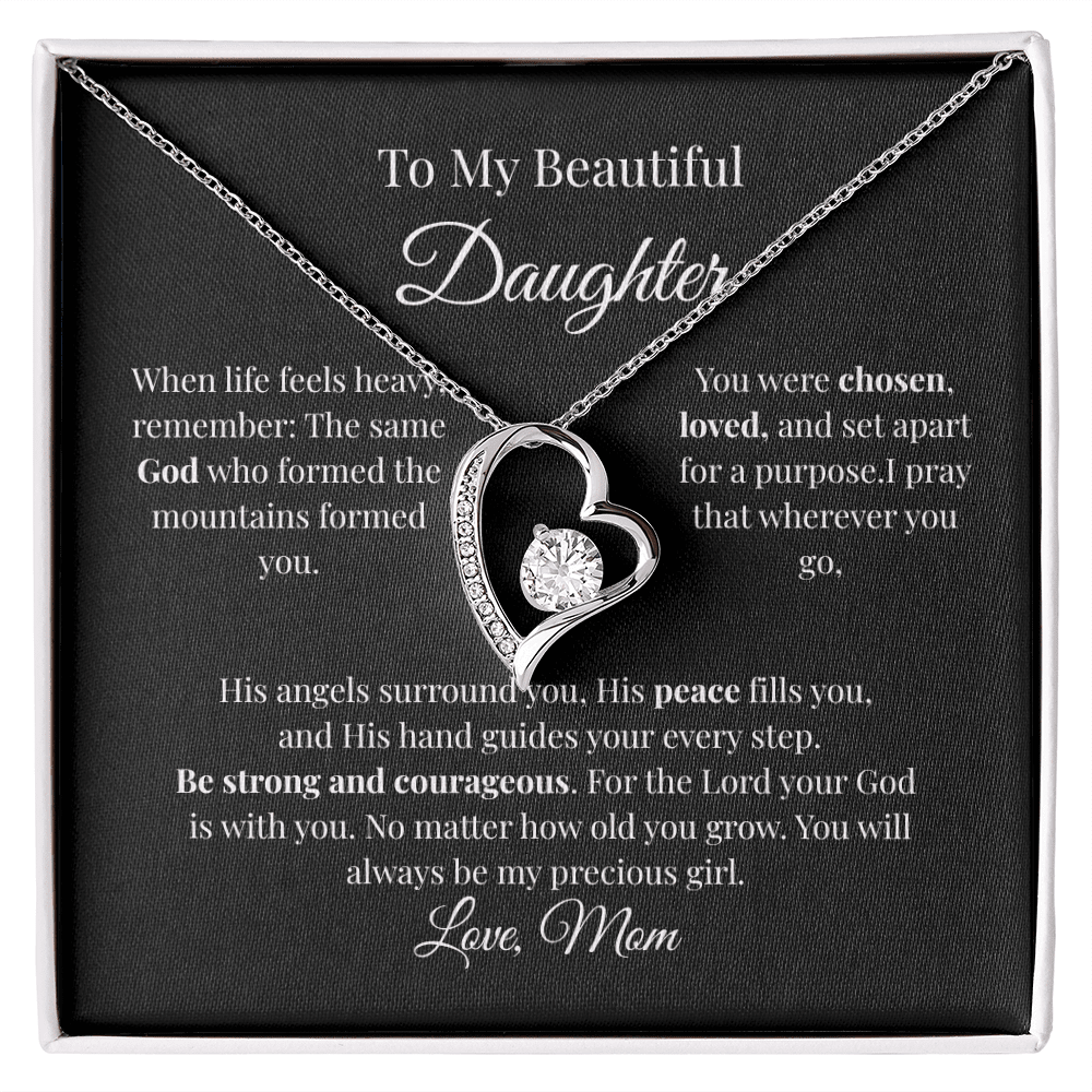 To My Beautiful Daughter from Mom FOREVER LOVE Necklace - Perfect Touch Keepsakes