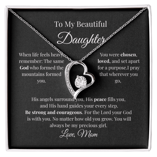 To My Beautiful Daughter from Mom FOREVER LOVE Necklace - Perfect Touch Keepsakes