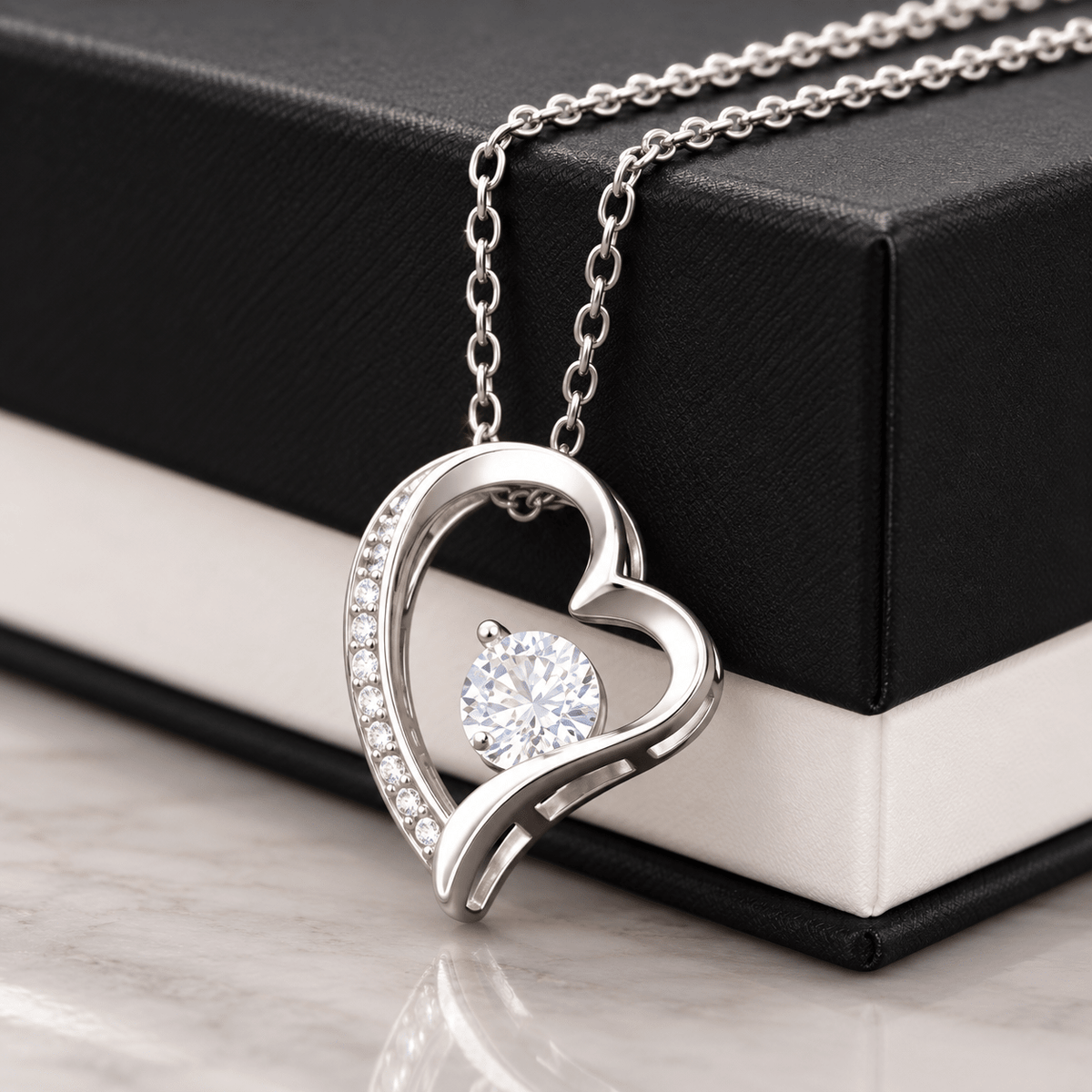 To My Beautiful Wife Forever Love Necklace — Gold Letter Message Card - Perfect Touch Keepsakes